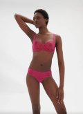 Трусики танга с кружевом Simone Perele (Франция) 1E2710 disco pink