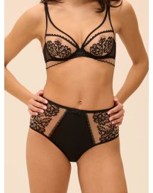 Трусики высокие слипы с вышивкой Simone Perele (Франция) 1G2770
